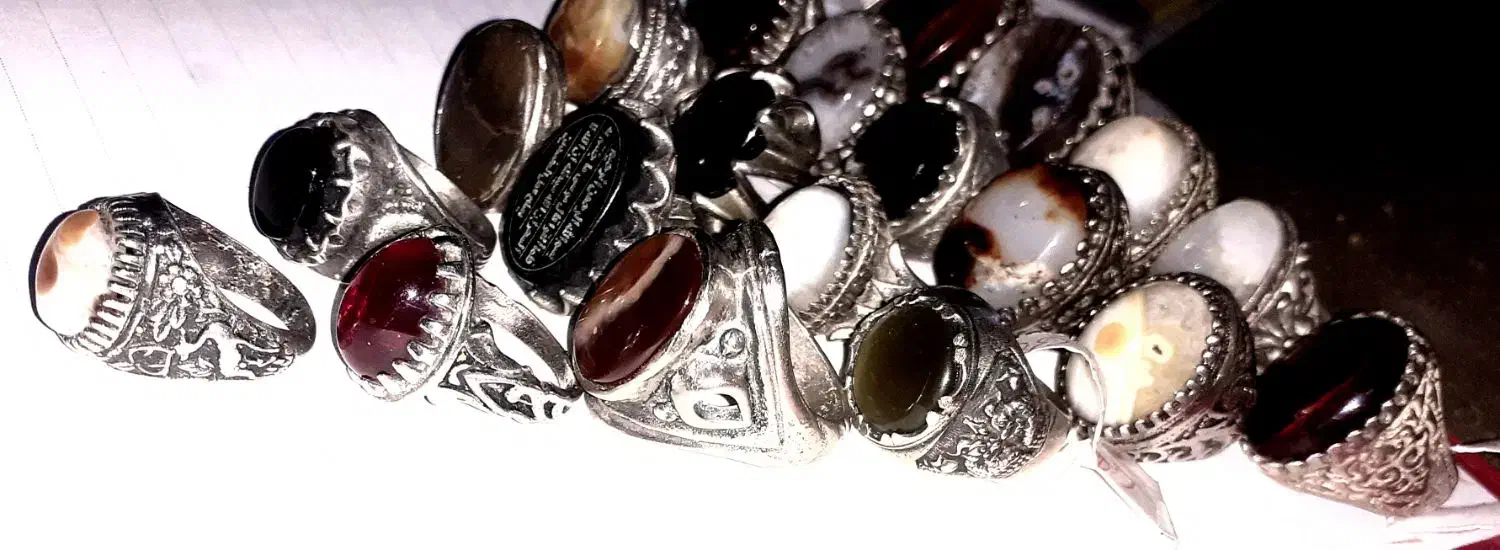 ۲۰عدد انگشتر با سنگ اصل و معدنی|جواهرات|خمین, |دیوار