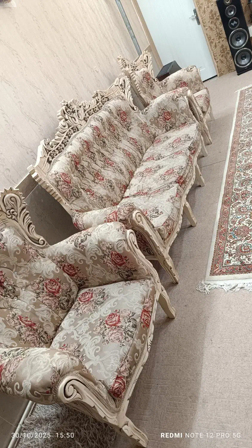 مبل 9نفره چوب راش|مبلمان خانگی و میز عسلی|خرمدره, |دیوار