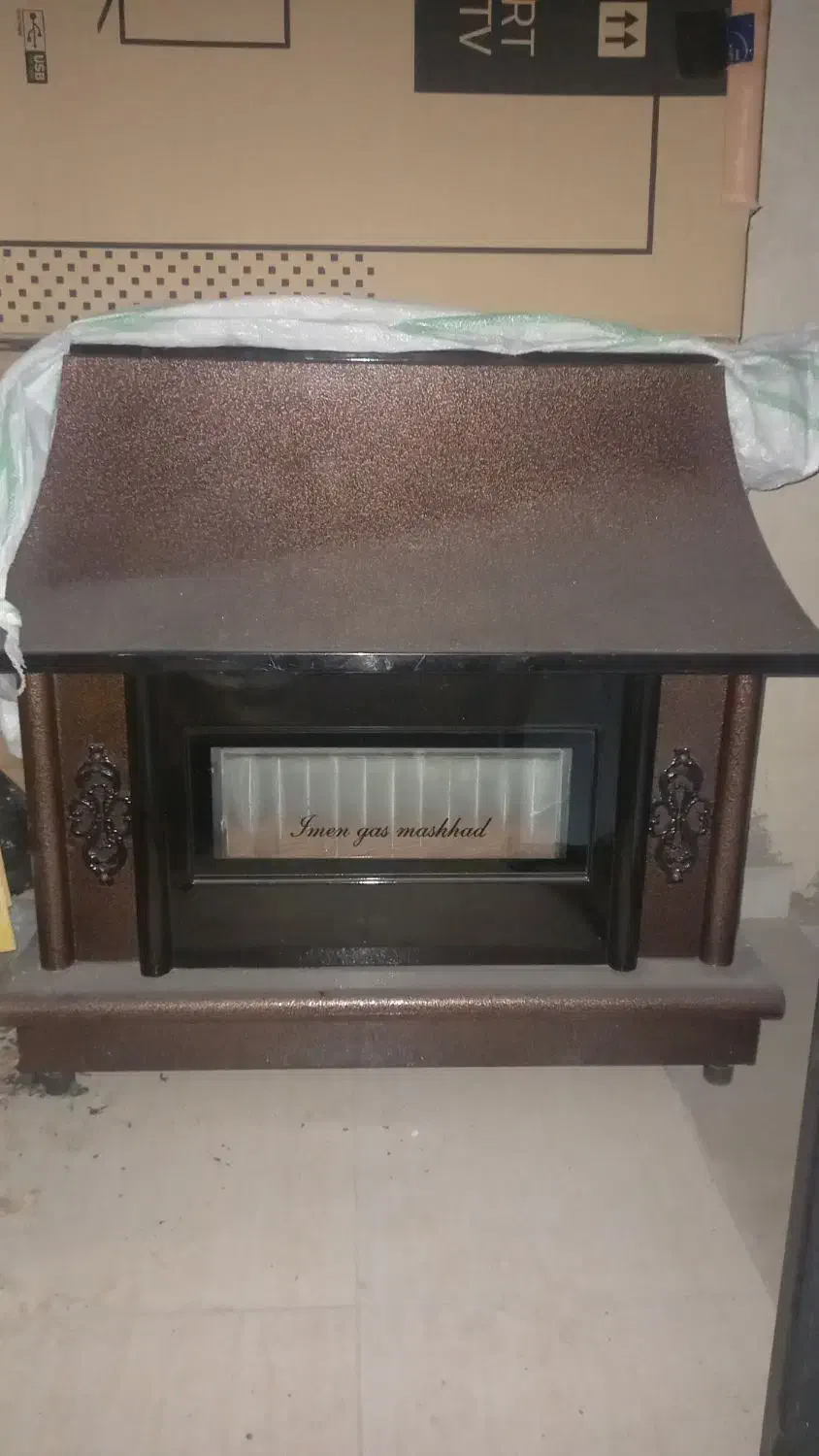 بخاری طرح شومینه|بخاری، هیتر، شومینه|ایلام, |دیوار