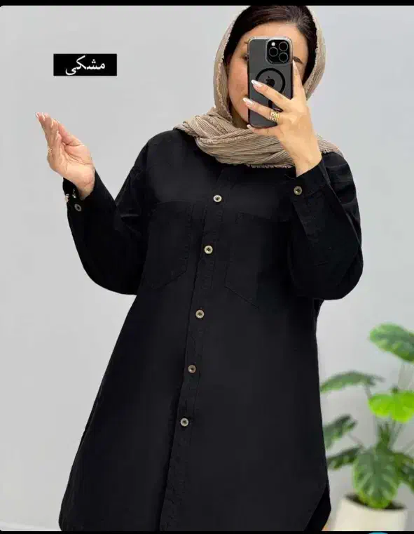 مانتو لینن مشکی|لباس|قائن, |دیوار