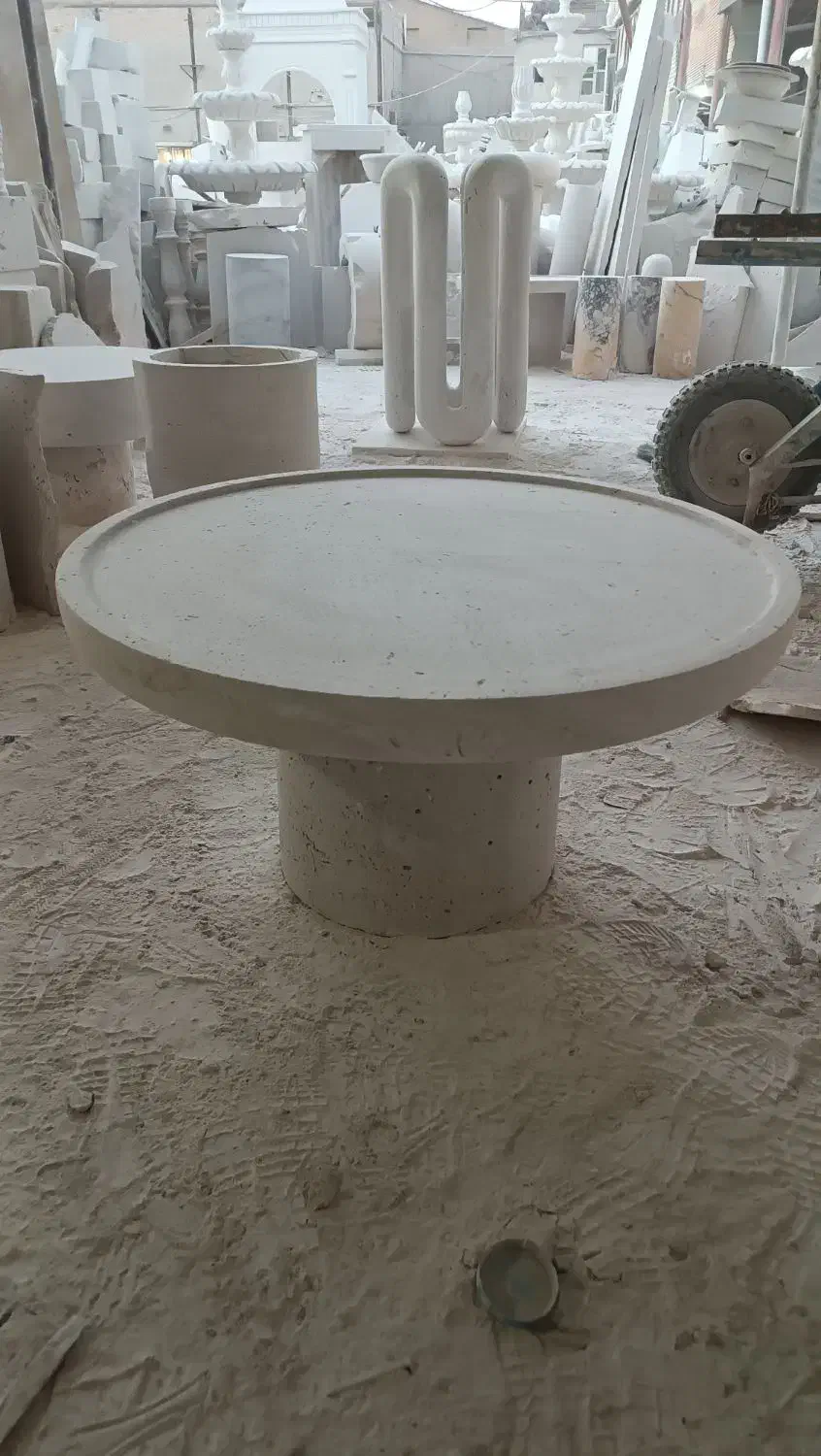 جلو مبلی سنگی گرد،میز عسلی سنگی،ناهارخوری سنگی|مبلمان خانگی و میز عسلی|تهران, شهرک بعثت|دیوار