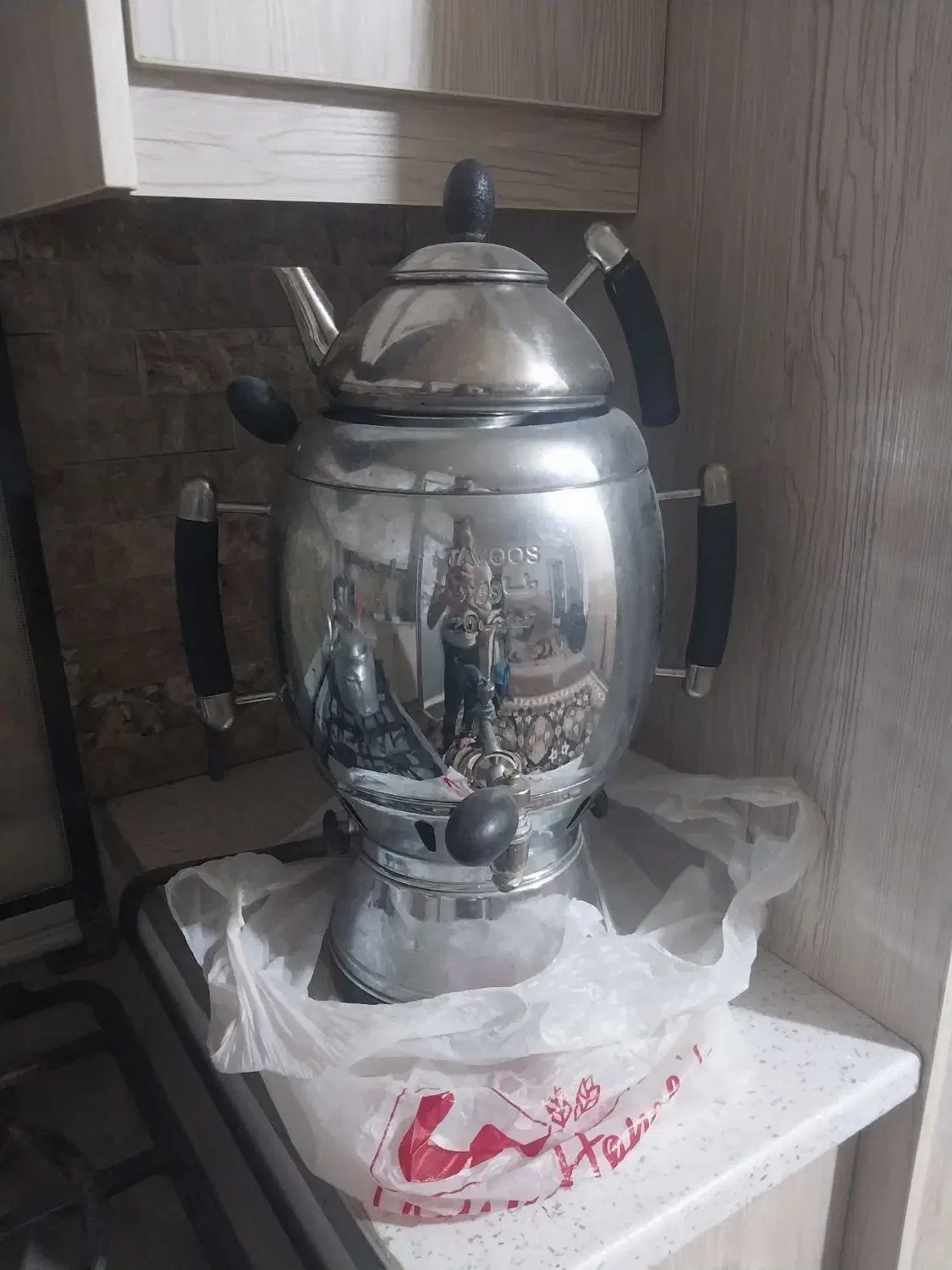 سماورگازی طاووس استیل درحده نو|سماور، چایساز، قهوهساز|ورامین, ورامین|دیوار