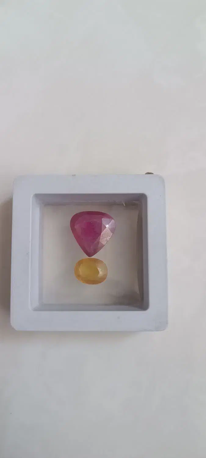 نگین یاقوت زرد و یاقوت سرخ|جواهرات|شاهدشهر, |دیوار