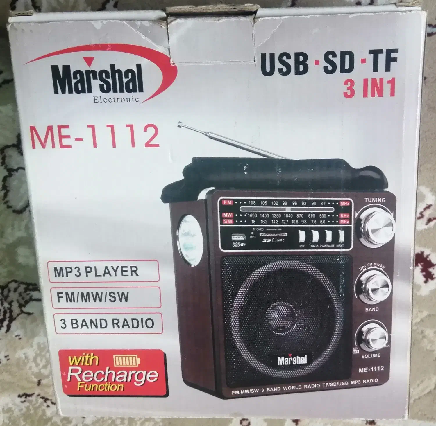 رادیو-ضبط فلش خور مارشال پورتابل|پخشکننده همراه|تهران, جمالزاده|دیوار