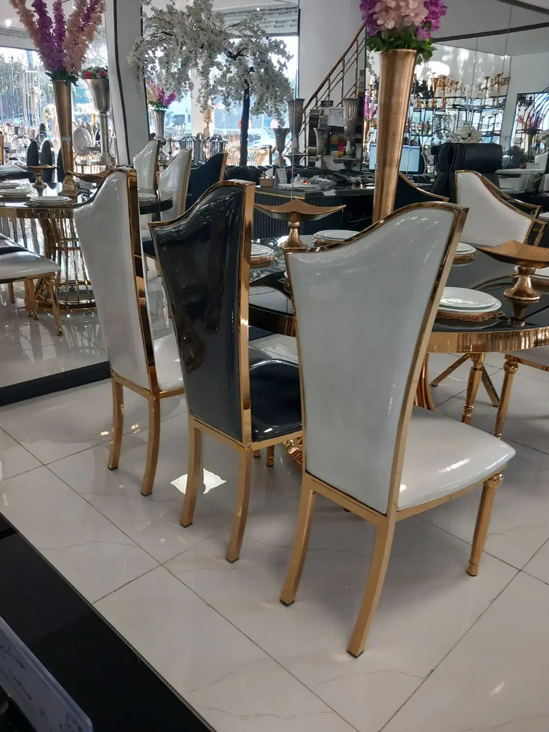 صندلی مدل چم /تالار رستوران فلز ابکاری سیلور رنگ|عمده‌فروشی|مهران (ایلام), |دیوار