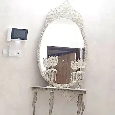 ایینه شمعدان نقره|بوفه، ویترین، کنسول|برخوار, |دیوار