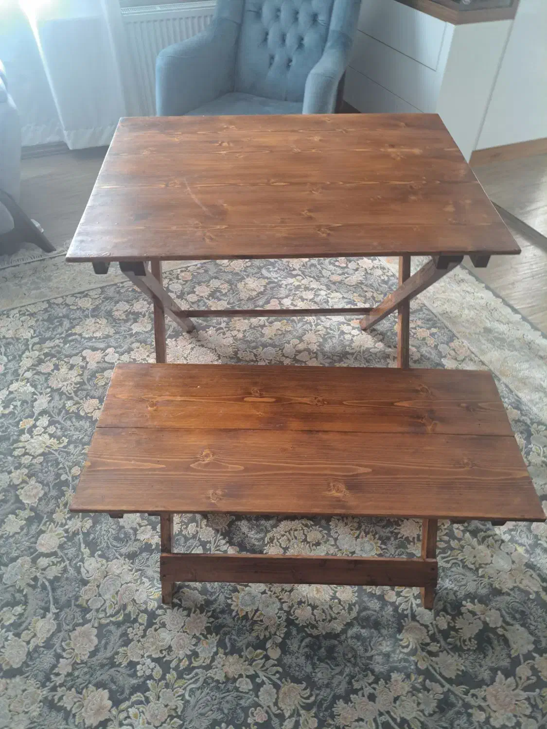 میز وصندلی تاشو چوب|میز و صندلی غذاخوری|قزوین, |دیوار