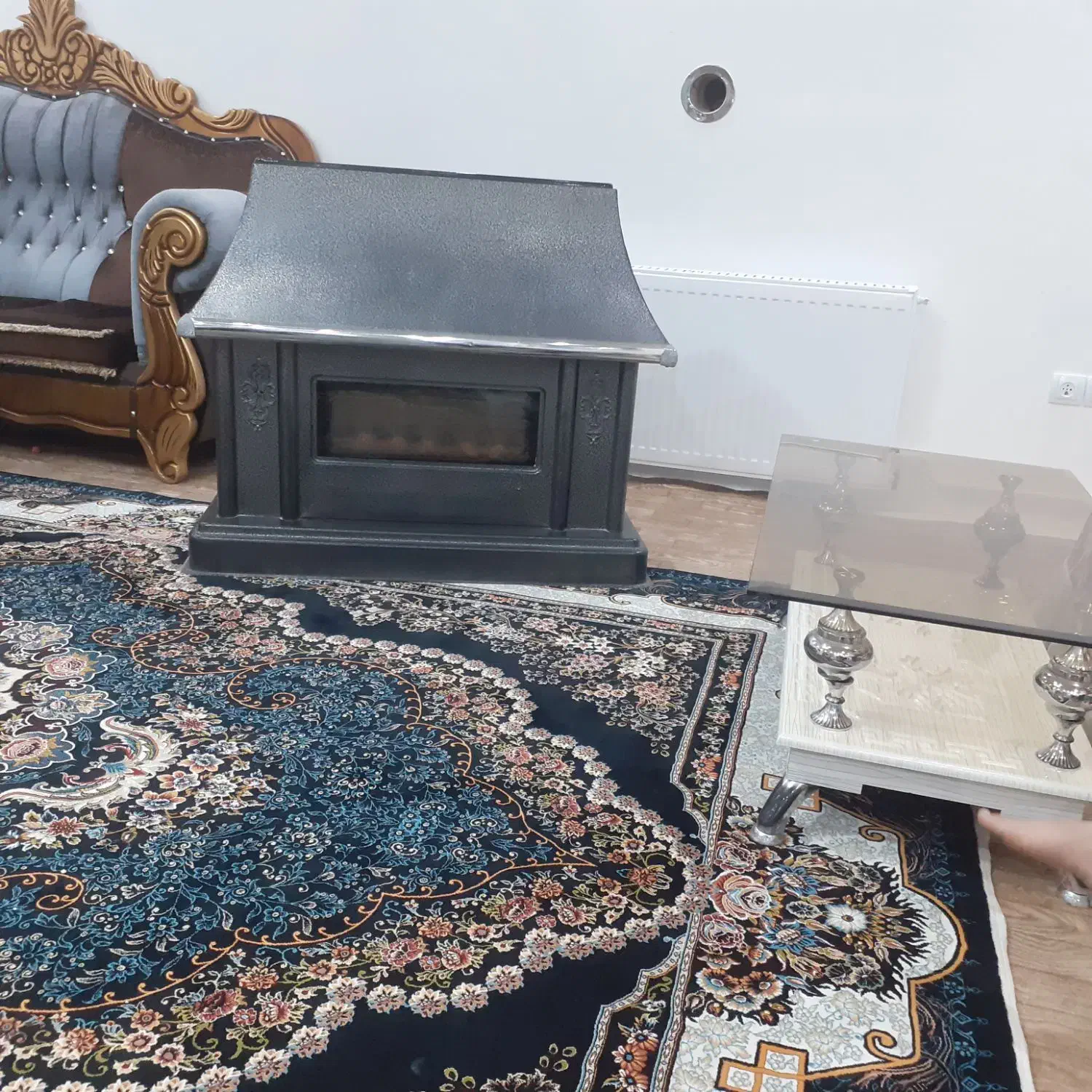 بخاری گازی طرح شومینه|بخاری، هیتر، شومینه|تبریز, |دیوار