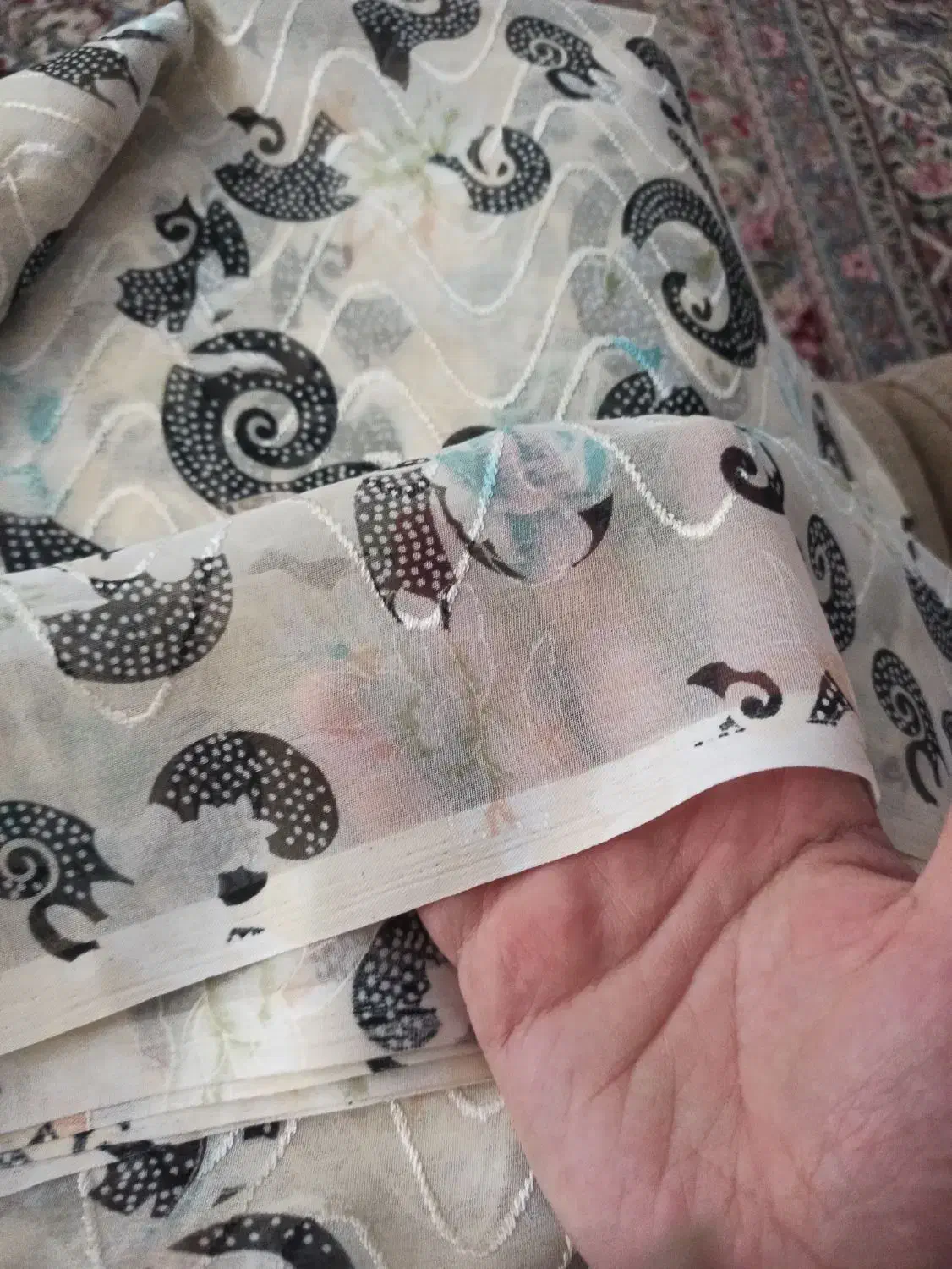 پارچه چادری مشکی درجه یک نخی|لباس|همدان, |دیوار