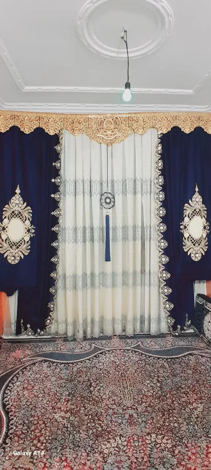 پرده سلطنتی سورمه ای|پرده، رانر، رومیزی|کهنوج, |دیوار