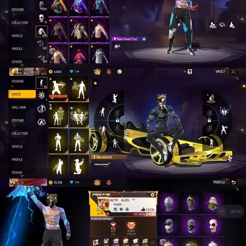 طاق چنل ربیکا با اکانت فری فایر|کنسول، بازی ویدئویی و آنلاین|حسین آباد, |دیوار