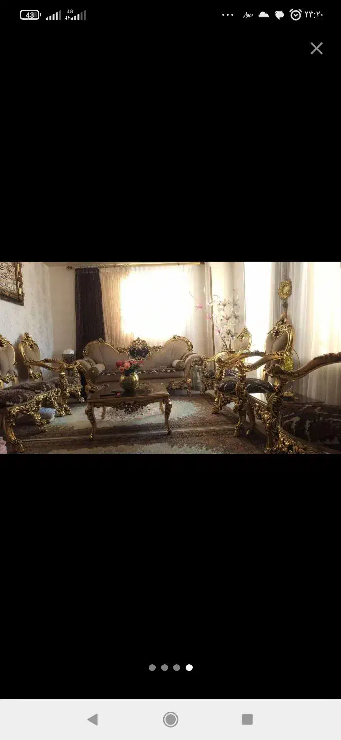 مبل 9نفره سلطنتی ورق طلا|مبلمان خانگی و میز عسلی|محمدشهر, محمدشهر|دیوار