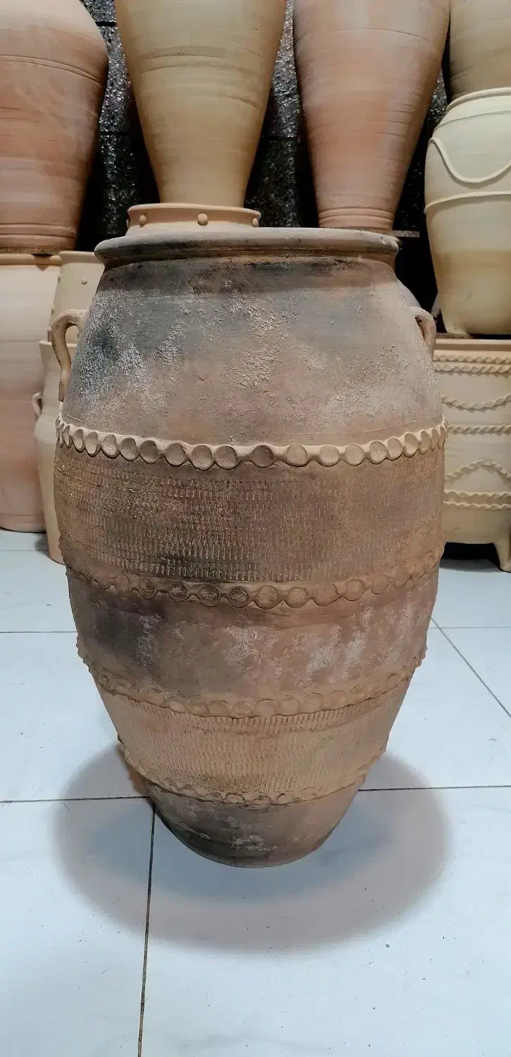 کوزه خمره گلدان سفال خام و پتینه کد 45|صنایع دستی و سایر لوازم تزئینی|تهران, گلستان (شهرک راه آهن)|دیوار