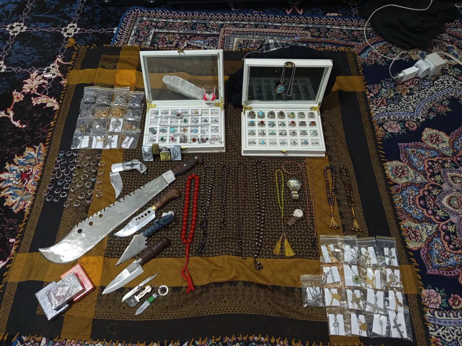 دو عدد کلکسیون انگشتر نقره|کلکسیون اشیاء عتیقه|سیرجان, |دیوار