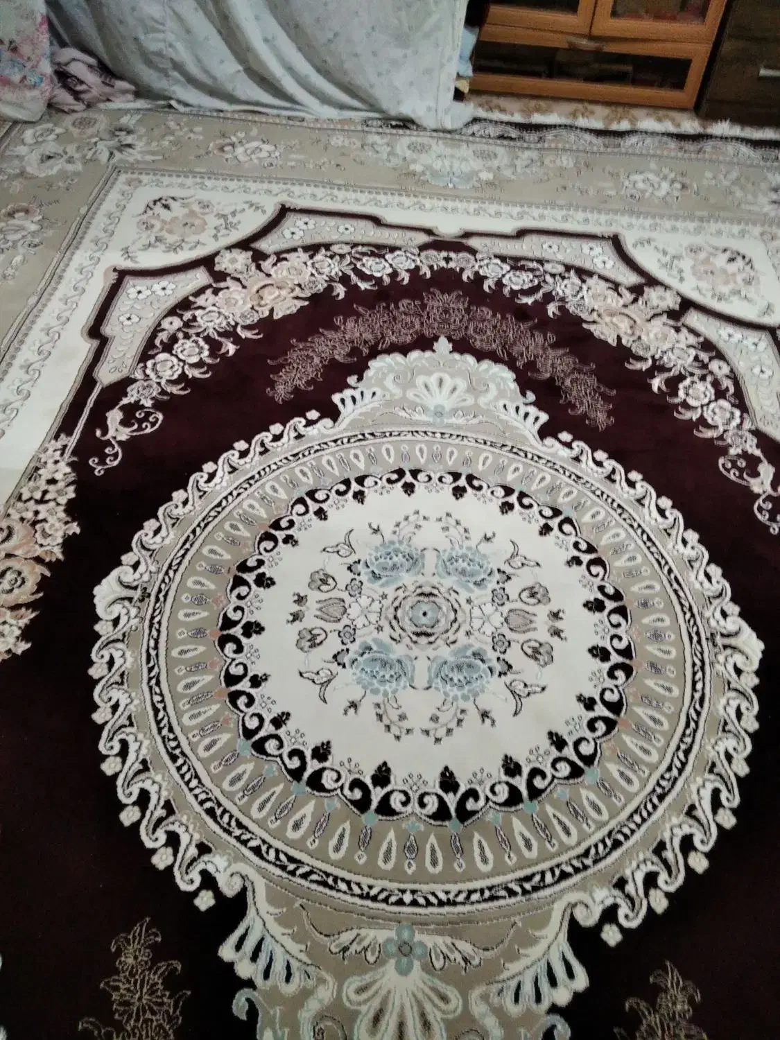 فروش دو تخته فرش تمام نخ  سالم در حد نو 500 شانه|فرش|قیدار, |دیوار