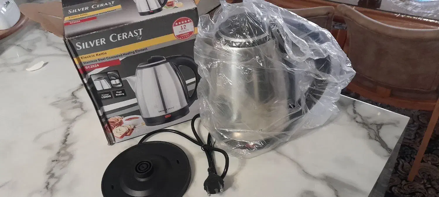 کتری برقی silver cerast|سماور، چای‌ساز، قهوه‌ساز|شیراز, بعثت|دیوار