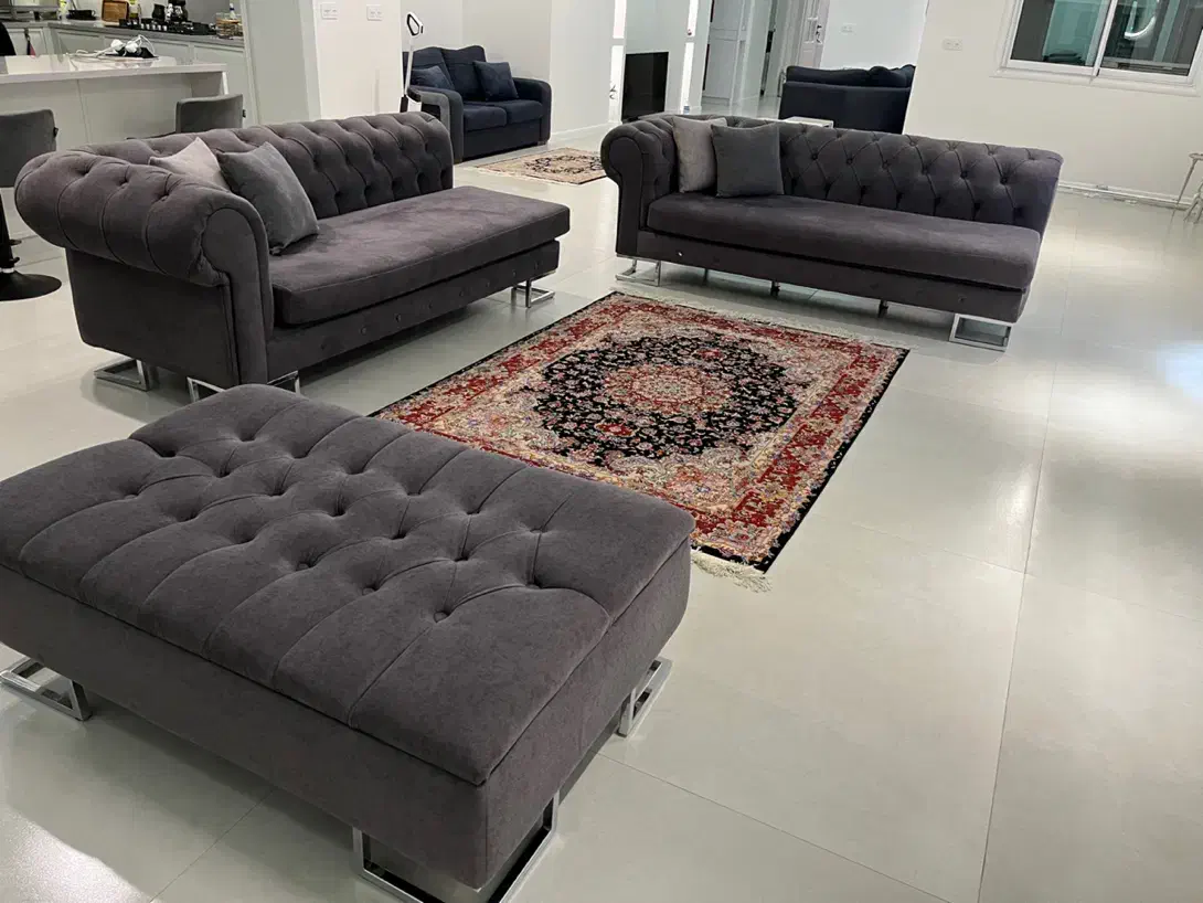 مبل 6 نفره با پاف|مبلمان خانگی و میز عسلی|تهران, قیطریه|دیوار