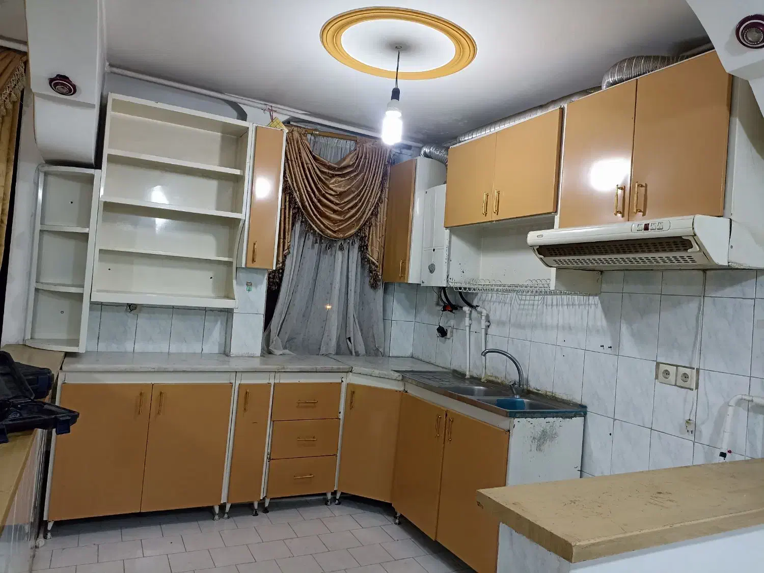 کابینت فلزی،سینک،هود،کامل،توافقی|آب‌چکان و نظم‌دهنده ظروف|کرمان, |دیوار