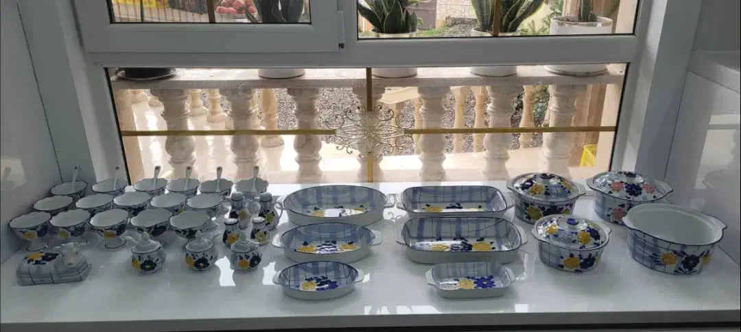 ظروف گل پنبه ایی|ظروف سرو و پذیرایی|رشت, بازار|دیوار