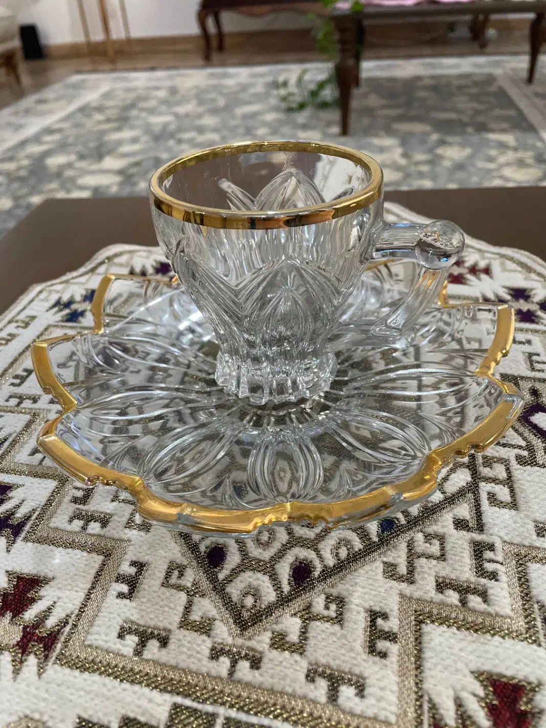 سرویس کریستال لب طلایی|ظروف سرو و پذیرایی|لاهیجان, کوی آزادگان|دیوار