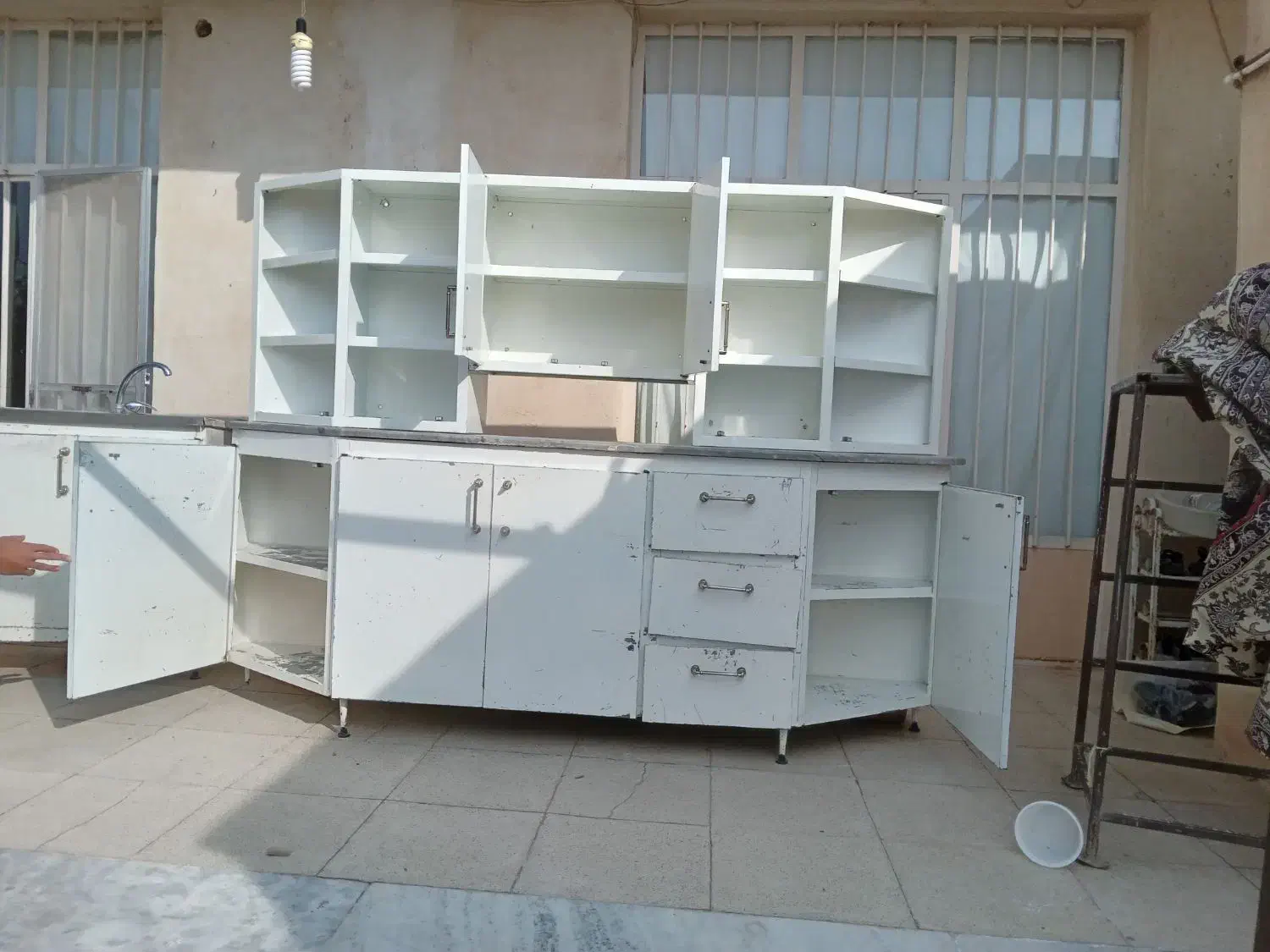 کابینت فلزی خیلی ضخیم و محکم|آبچکان و نظمدهنده ظروف|پیشوا, |دیوار