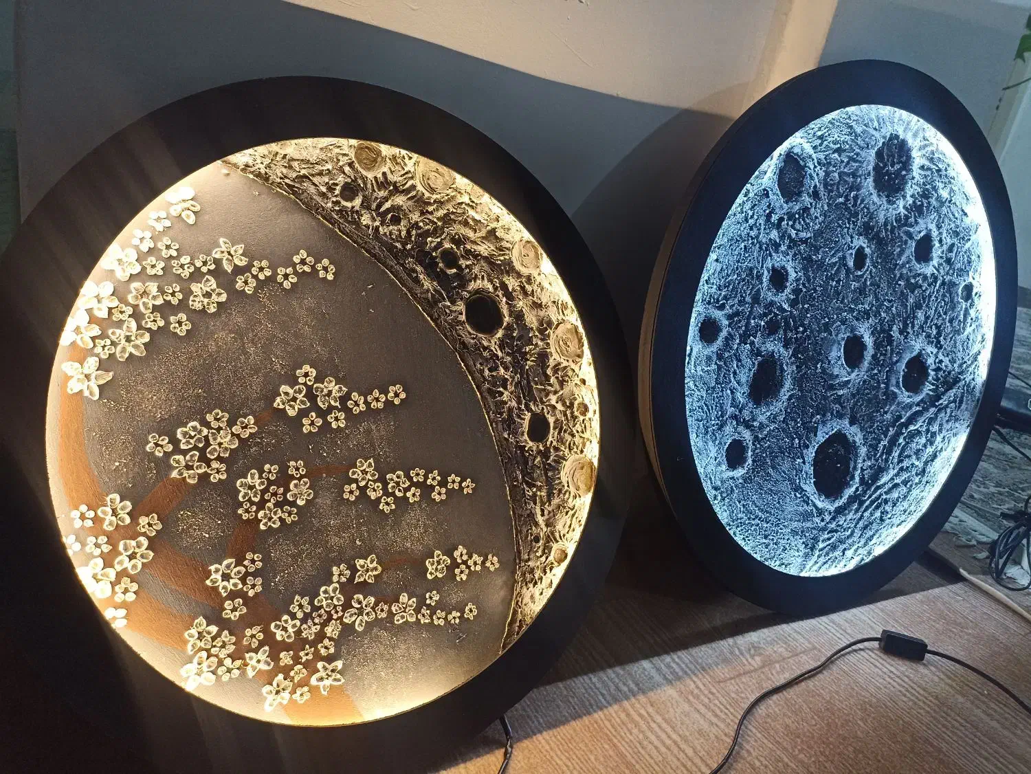 تابلو ماه و شکوفه|تابلو، نقاشی، عکس|میانه, |دیوار