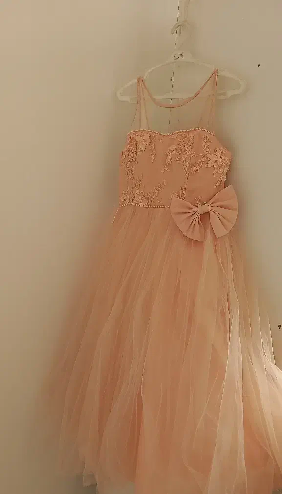 لباس عروس دخترانه صورتی نو و سالم|لباس|هشتگرد, هشتگرد قدیم|دیوار