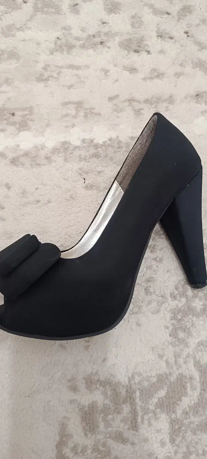 کفش مجلسی دخترانه مشکی پاشنه دار سایز۳۷|کیف، کفش، کمربند|آبیک, |دیوار