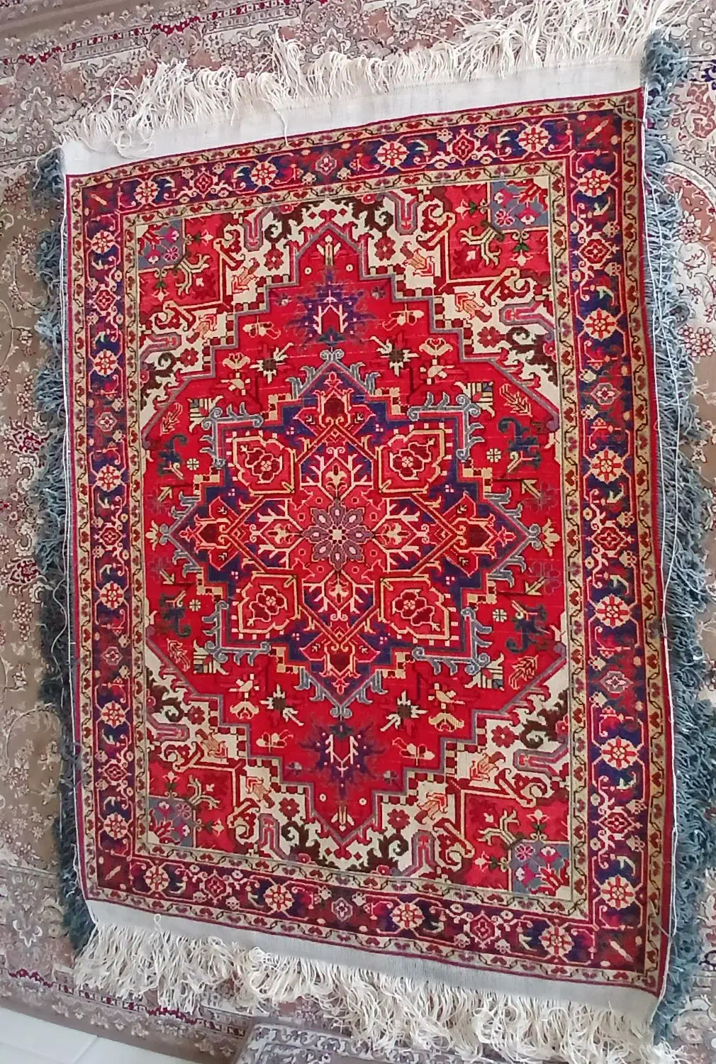 فرش قالیچه پشمی طرح هریس تاجری تبریز نو|فرش|قم, تعویض پلاک|دیوار