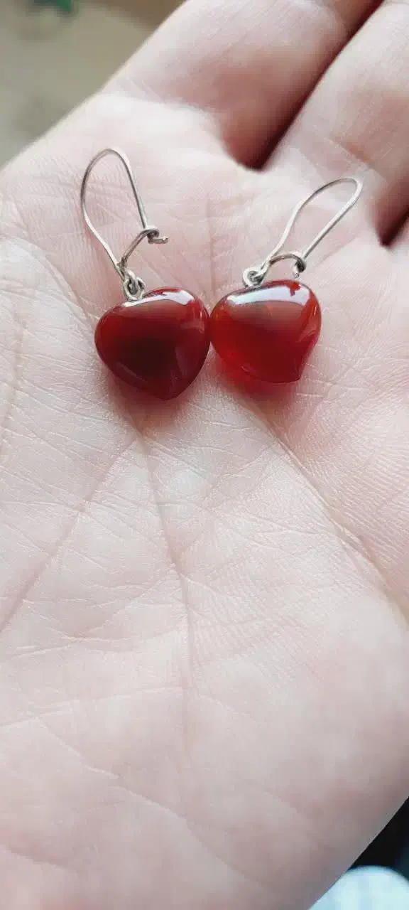 گوشواره سنگی عقیق سرآویز نقره هدیه روز مادر|جواهرات|تهران, آهنگ|دیوار