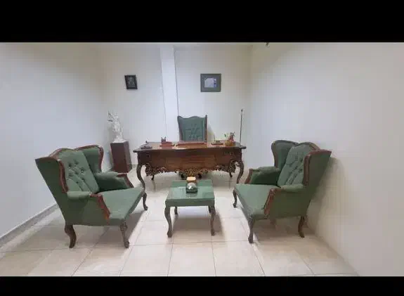مبلمان اداری سرا پارچه و چرم مشکی میز صندلی|دفتر کار|شیراز, شاهچراغ|دیوار