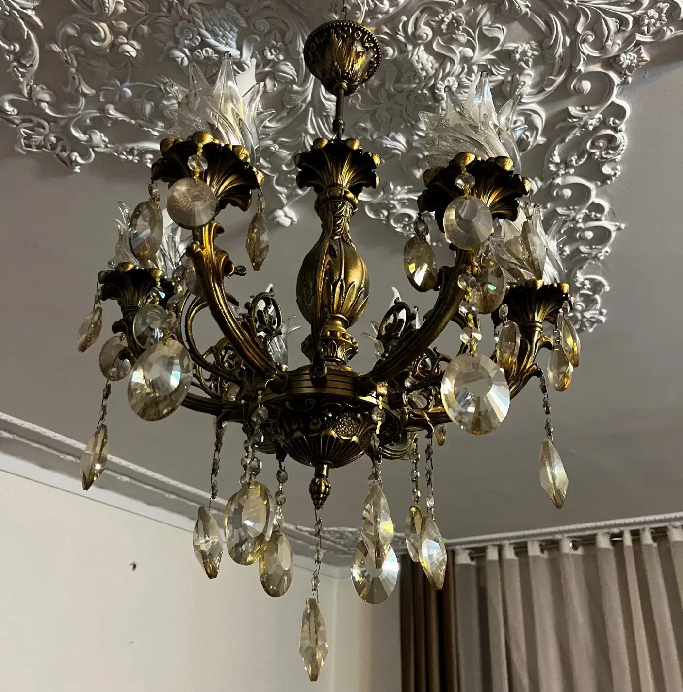 ۳ عدد لوستر برنج ۶ شاخه|لوستر و چراغ آویز|قزوین, |دیوار