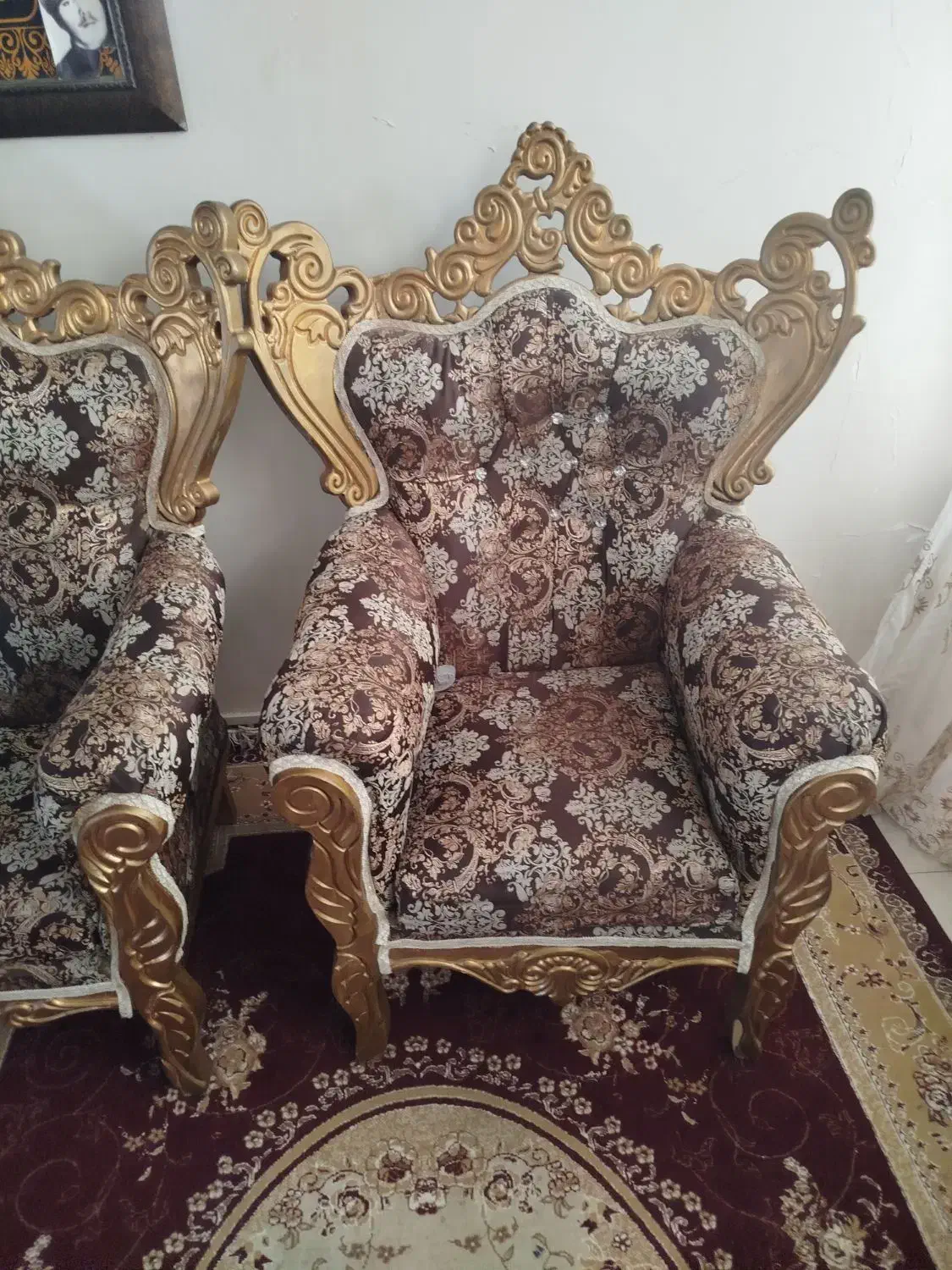 مبل سلطنتی 7نفره|مبلمان خانگی و میز عسلی|قزوین, |دیوار