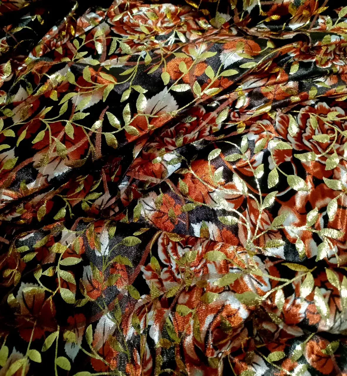 پارچه مخمل کره ای زری دوزی زیبا|لباس|تهران, والفجر|دیوار