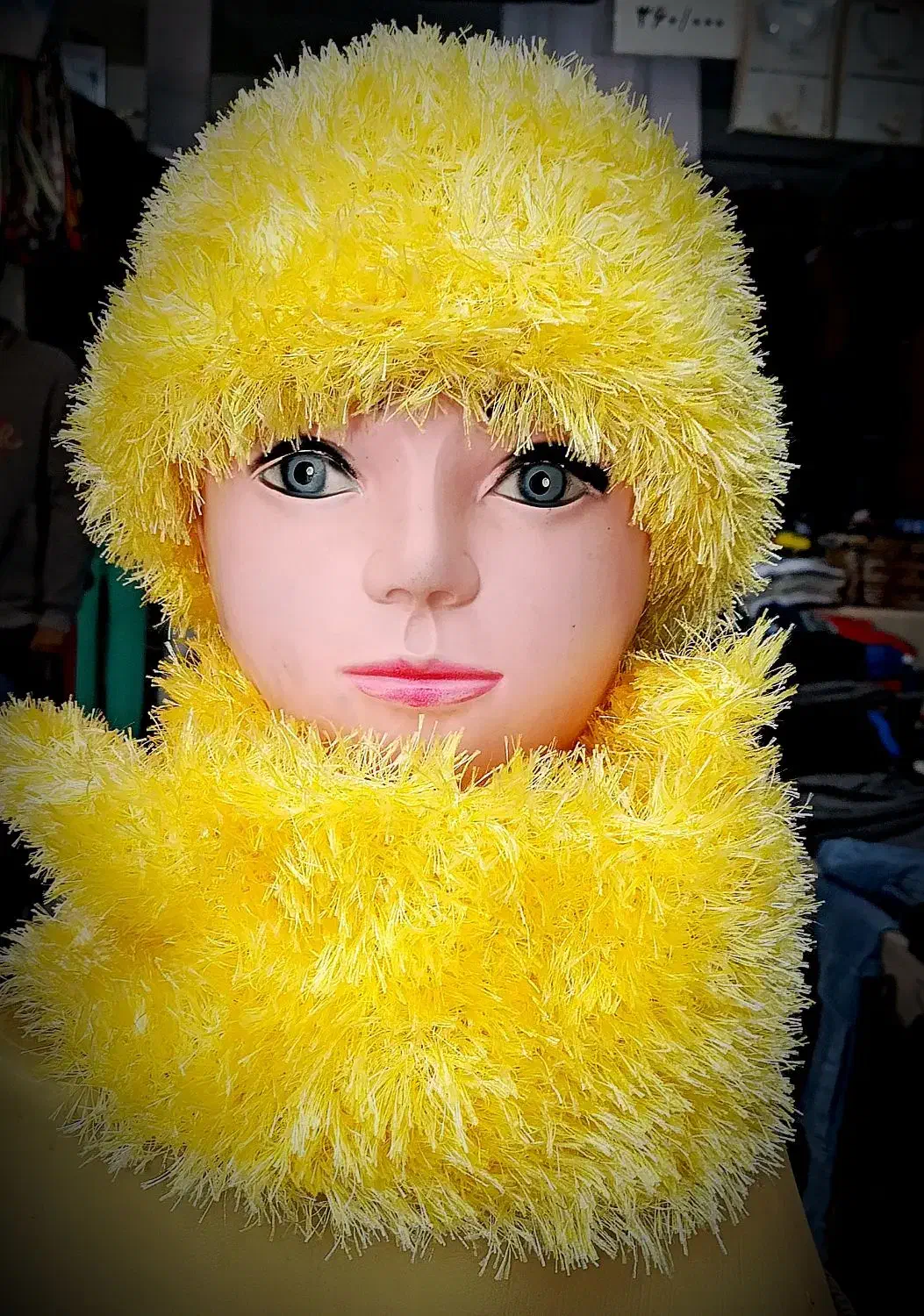 کلاه و شال گردن دخترانه دست بافت|لباس|همدان, |دیوار