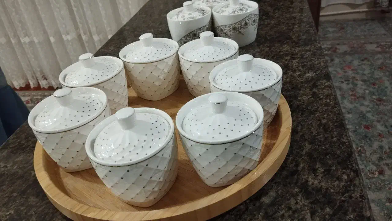 قندان چینی|ظروف سرو و پذیرایی|جوانرود, |دیوار