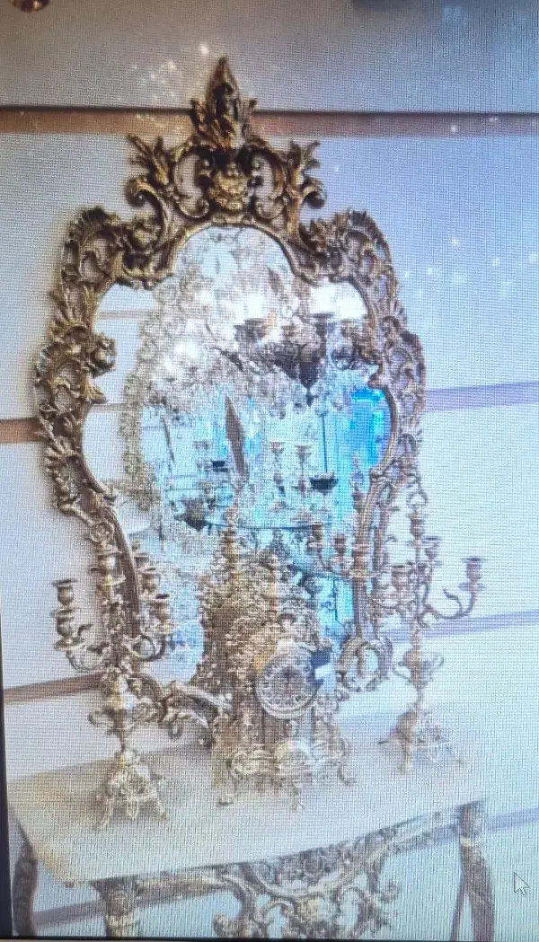 آینه و شمعدان تمام برنز|آینه|اندیشه, شهرک مریم|دیوار