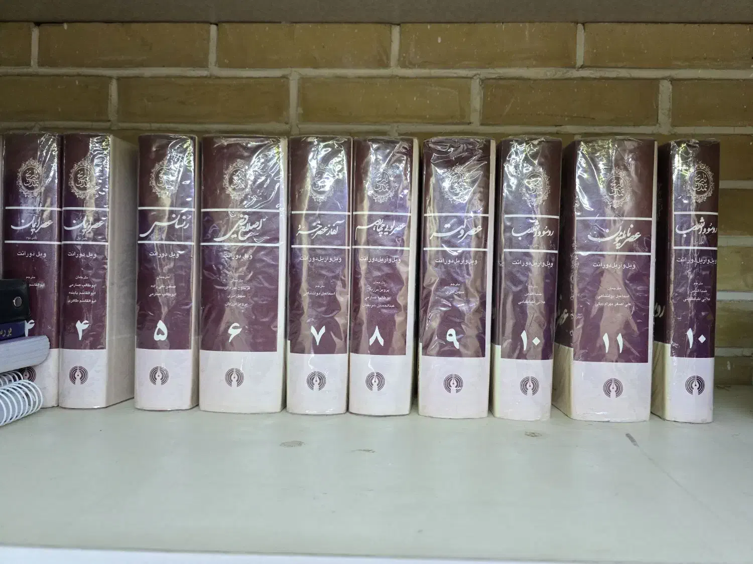 مجموعه کتاب‌های تاریخ تمدن ویل دورانت|کتاب و مجله تاریخی|اصفهان, چرخاب|دیوار