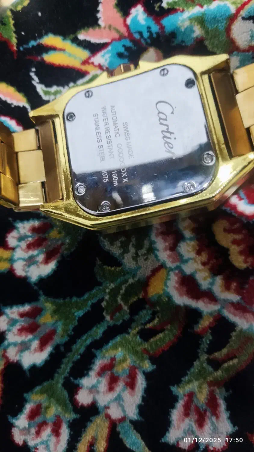 ساعت نگین دار کارتیلر زنانه تقویم دار|ساعت|زرند, |دیوار