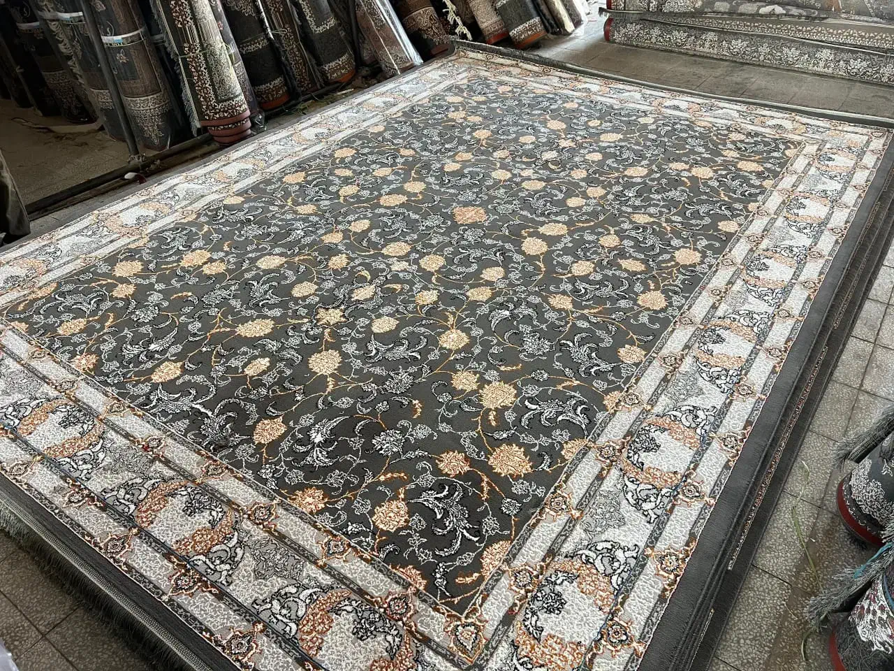 قالی فرش یلدای کویر زاگرس|فرش|کرمان, |دیوار