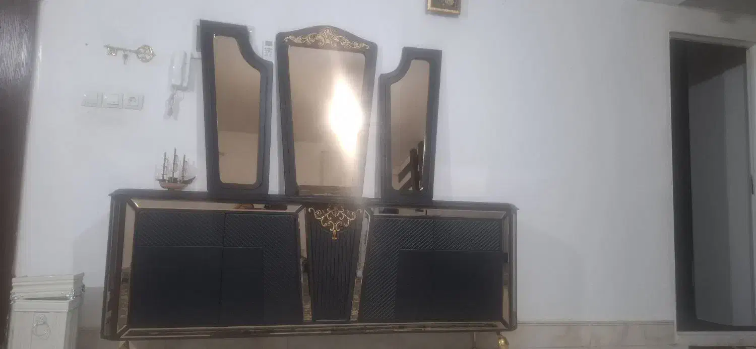 ست ایینه کنسول و زیره|بوفه، ویترین، کنسول|کوهدشت, |دیوار