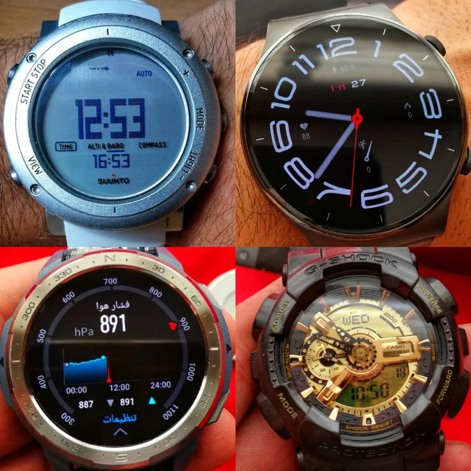 4مدل جیشاک جی شاک هواوی سونتو huawei gshock suunto|ساعت|تهران, جیحون|دیوار