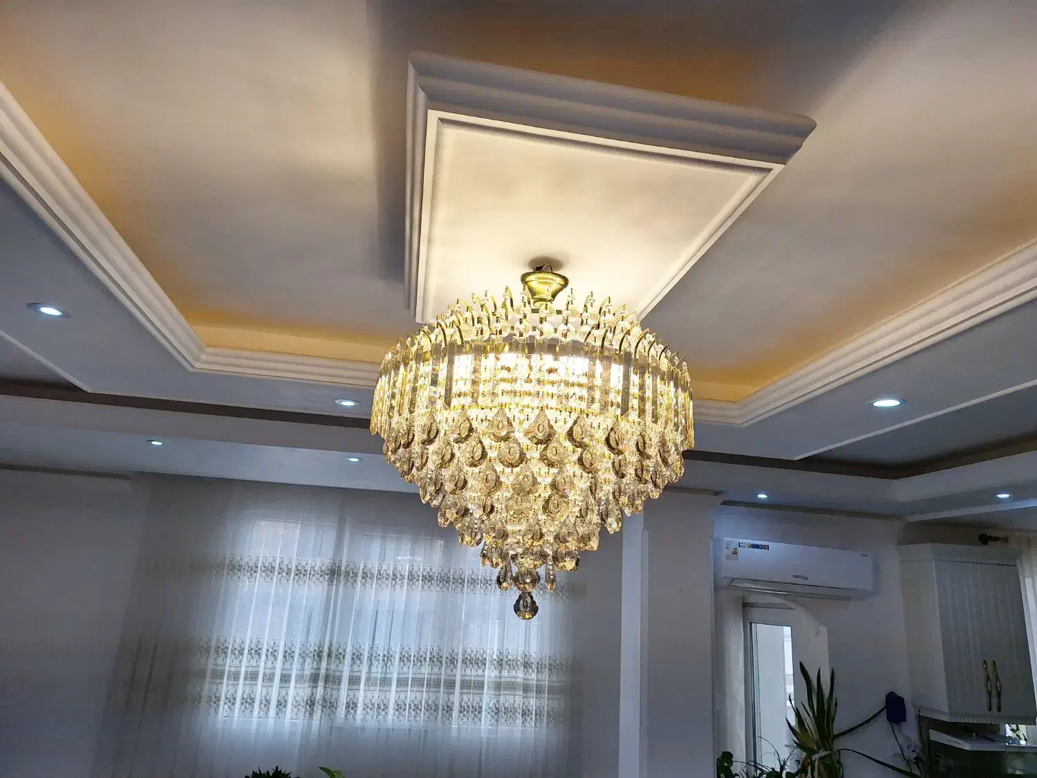 لوسترکریستالی|لوستر و چراغ آویز|بهارستان, |دیوار