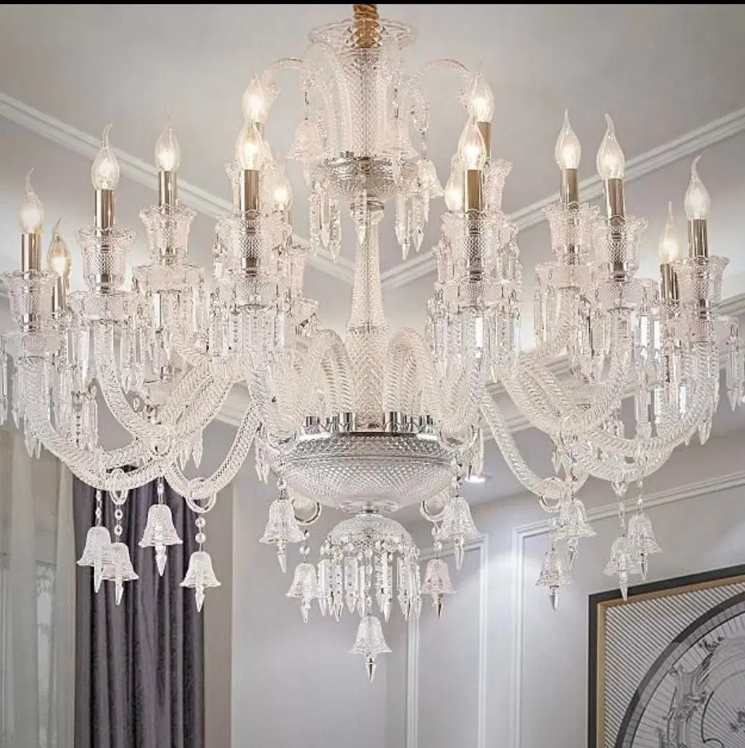 لوستر باکارات ۱۲ شعله کریستالی|لوستر و چراغ آویز|اندیشه, اندیشه فاز ۳|دیوار