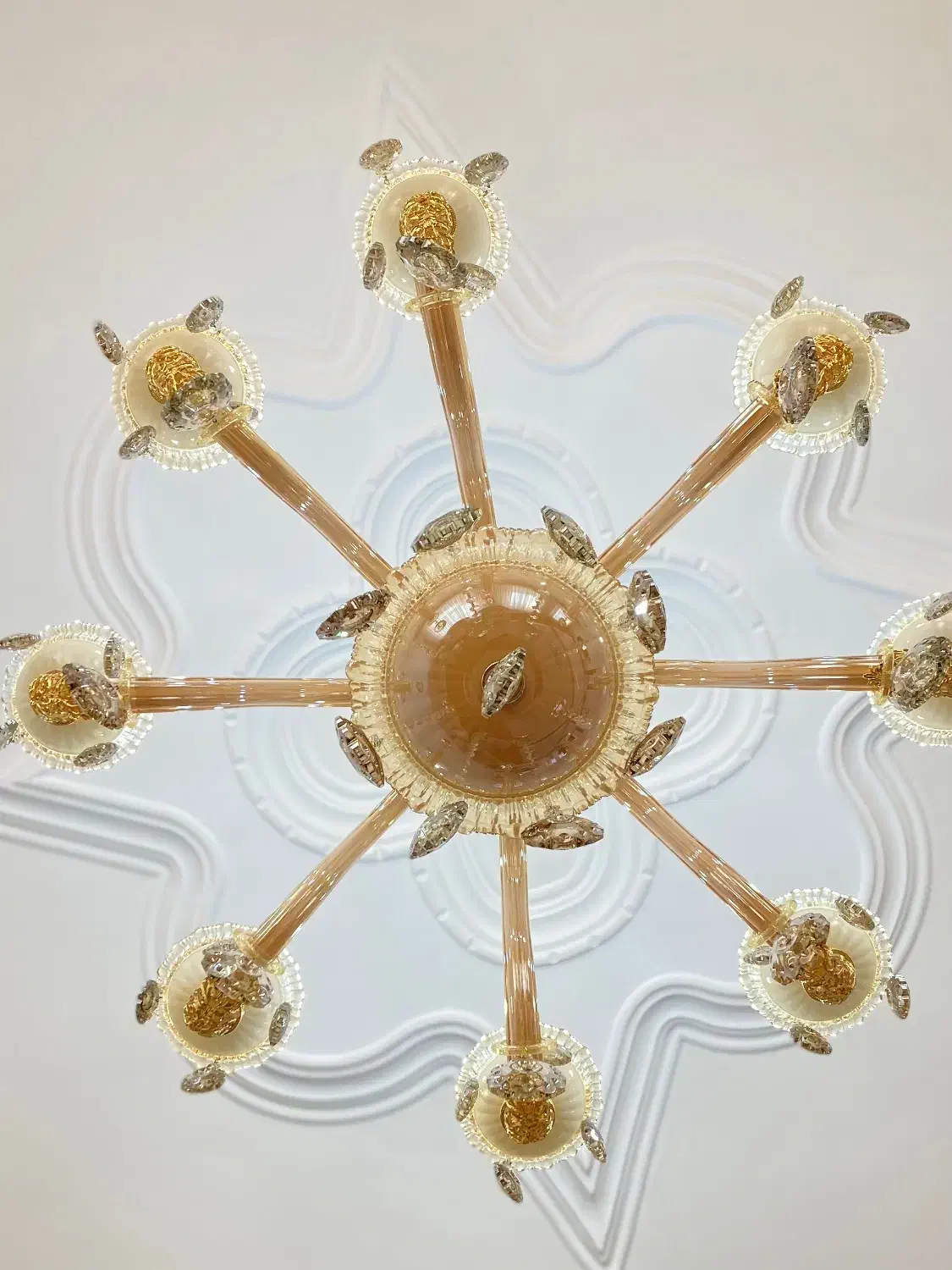 لوستر ۸شاخه کریستالی|لوستر و چراغ آویز|تبریز, |دیوار