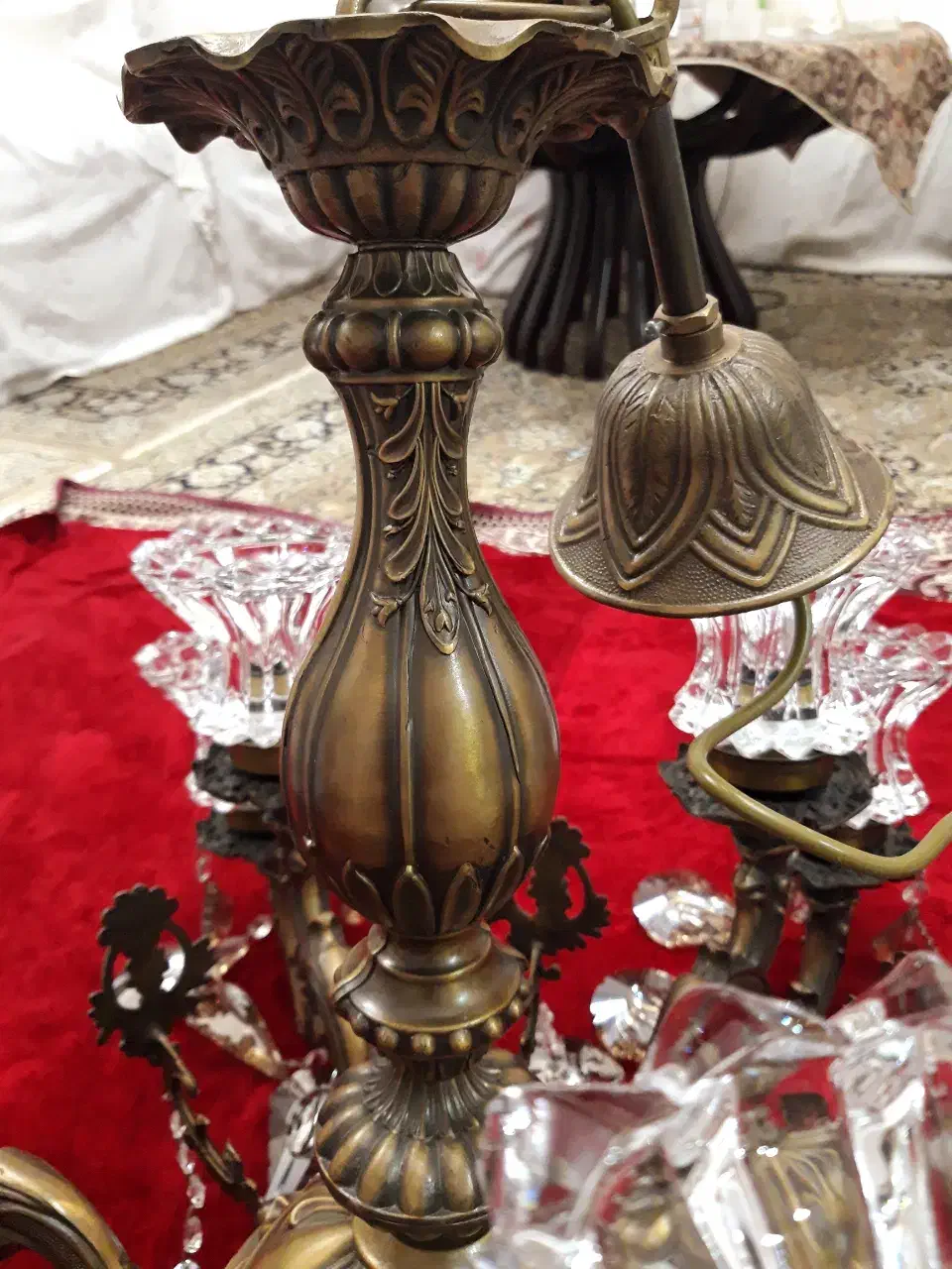لوستر برنزی  12 شاخه برنز طرح ایتالیایی|لوستر و چراغ آویز|تهران, دریان‌نو|دیوار