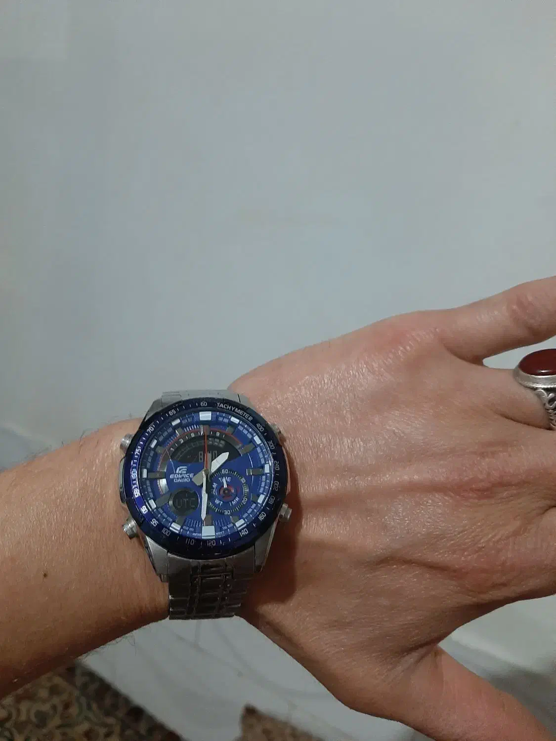 ساعت مردانه کاسیو ادیفایس  بند استیل شیشه زد خش|ساعت|نوده انقلاب, |دیوار