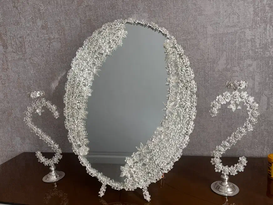 اینه وشمعدان شیک مناسب عروس|صنایع دستی و سایر لوازم تزئینی|اصفهان, بهارانچی|دیوار