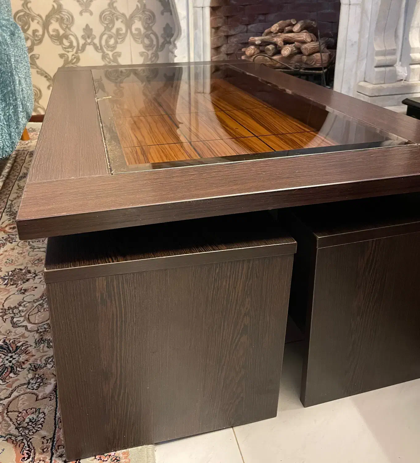 میز جلو مبلی چوبی در حد نو|مبلمان خانگی و میز عسلی|مشهد, نیروی هوایی|دیوار