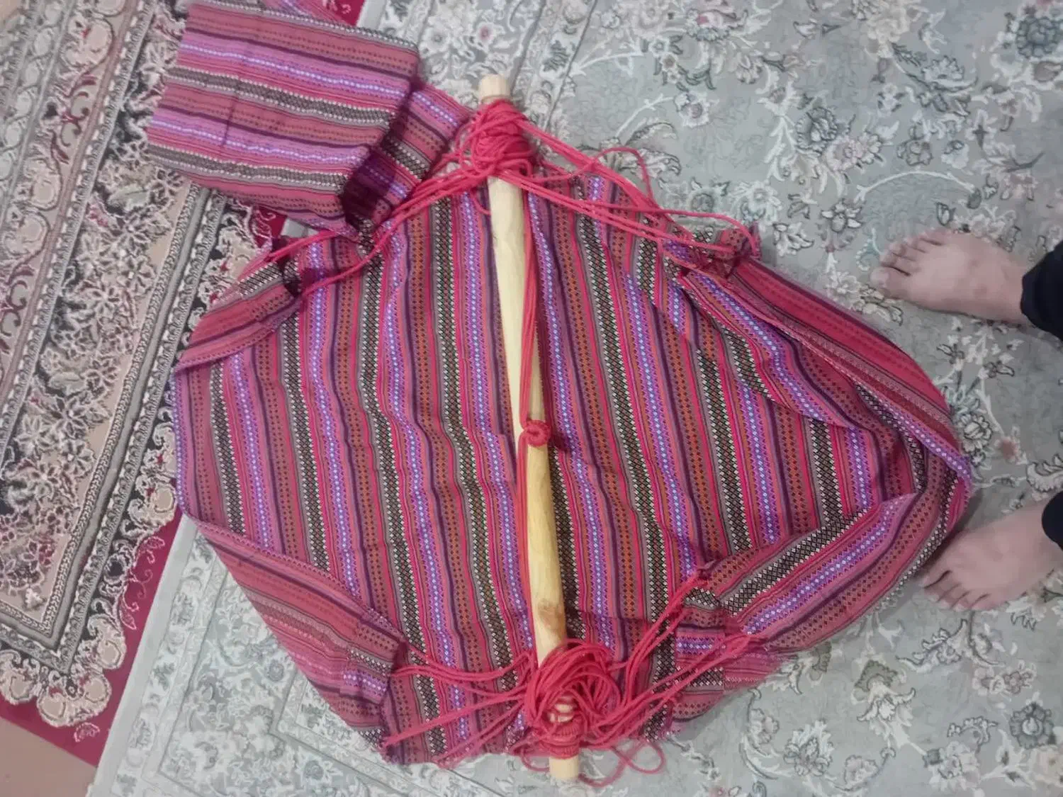 گهواره ننو سنتی(نعنی) نو نو سالم چوبی|اسباب و اثاث بچه|اصفهان, بوستان ناژوان|دیوار